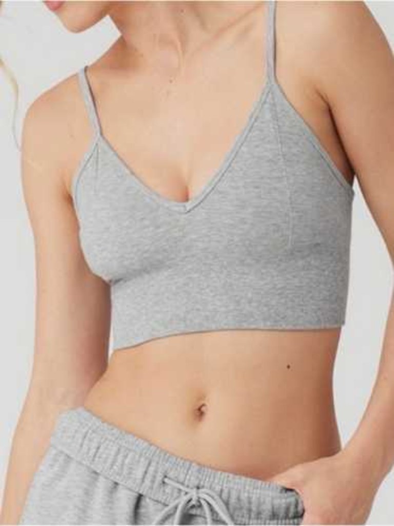 Euc Alo Yoga Heathered Gray Sports Bra Size S